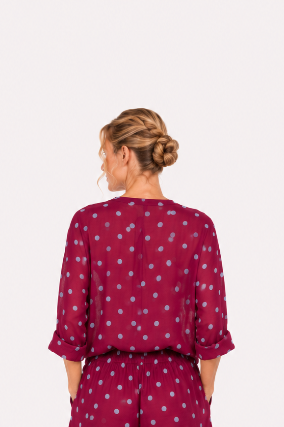 Gepunktete Bluse