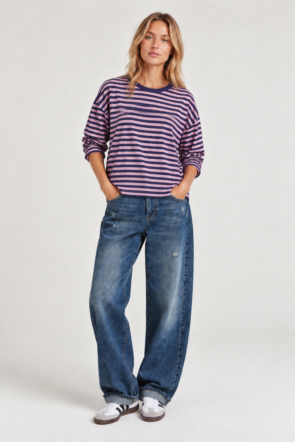 Gestreiftes Sweatshirt