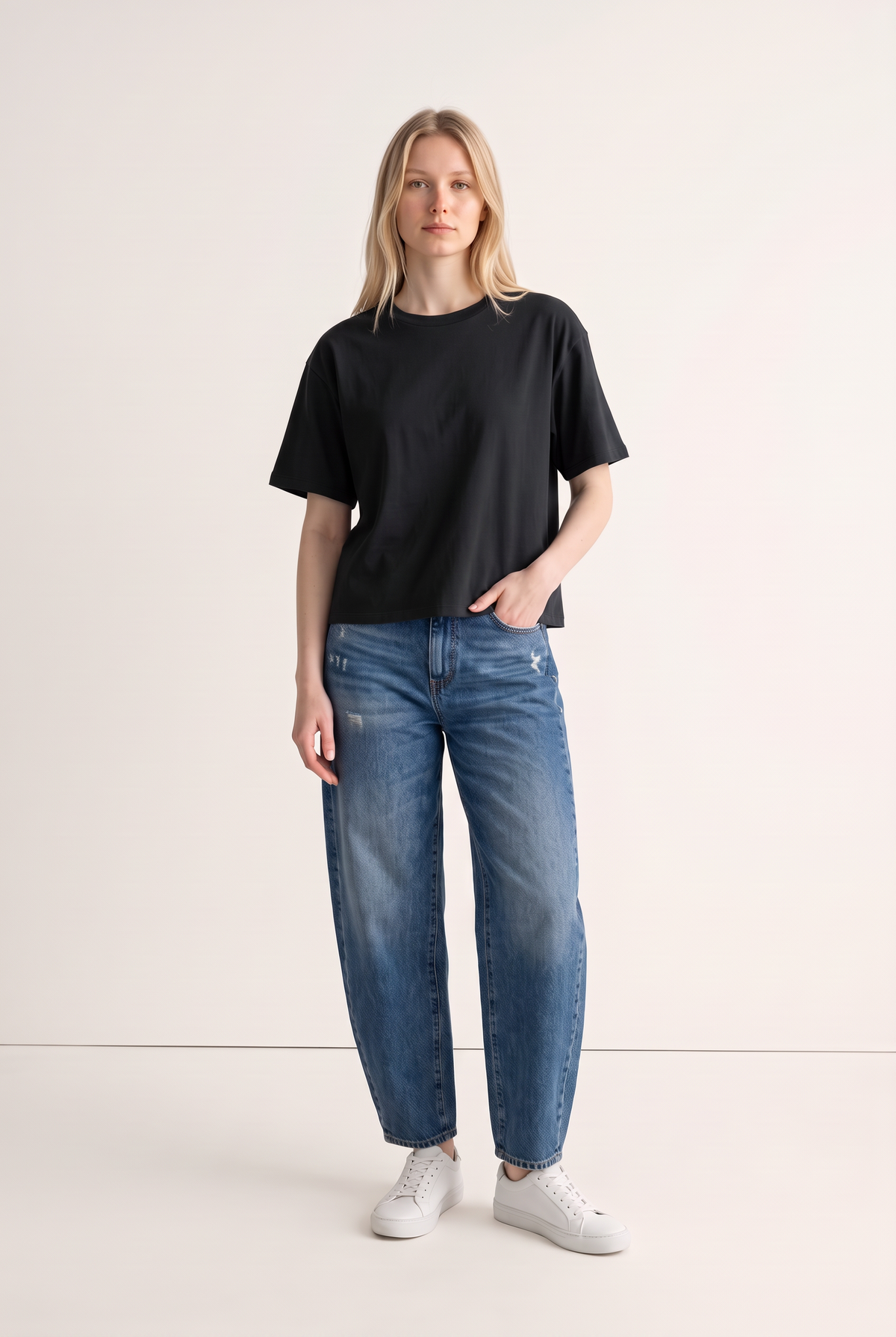 Basic Baumwoll-Shirt