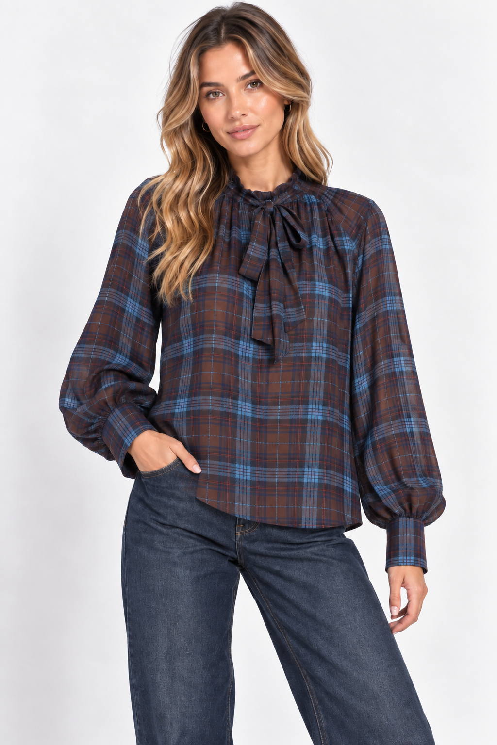 Bluse mit Schleifen-Detail