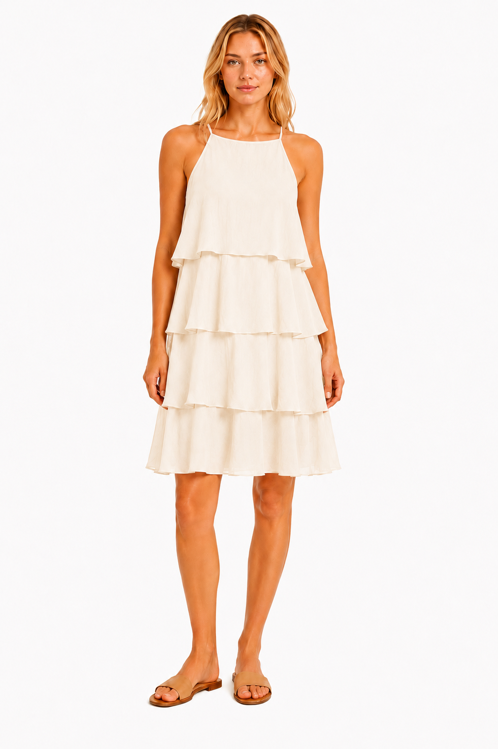 Kurzes Volant-Kleid