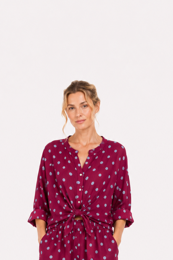 Gepunktete Bluse