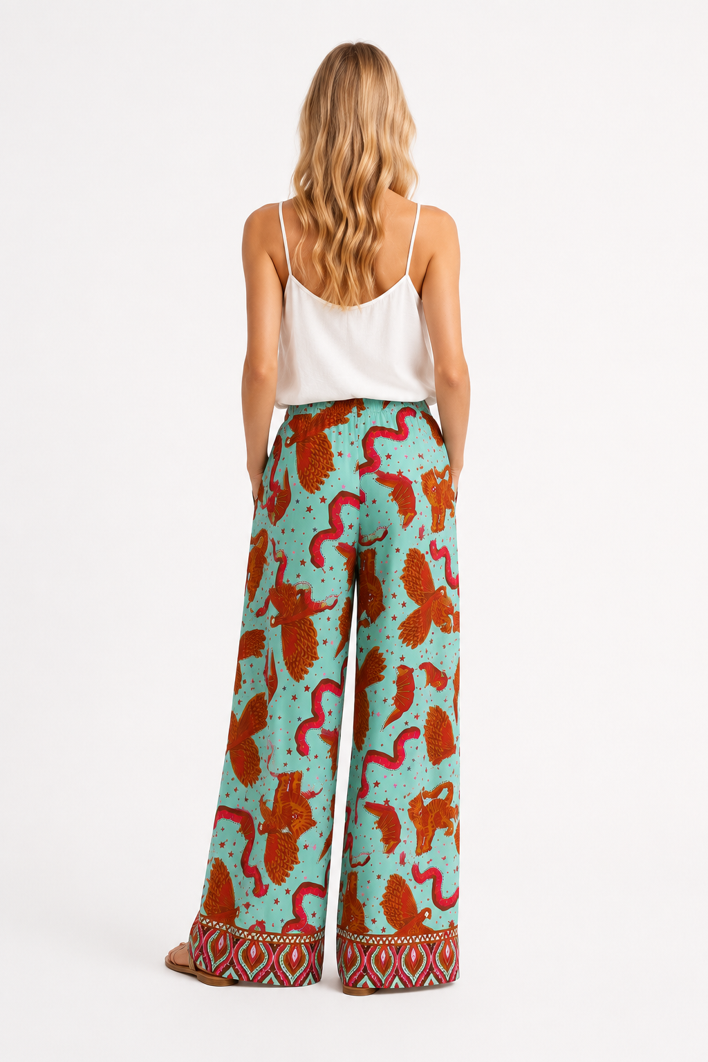 Palazzo-Hose mit exotischem Print