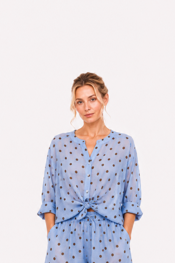 Gepunktete Bluse