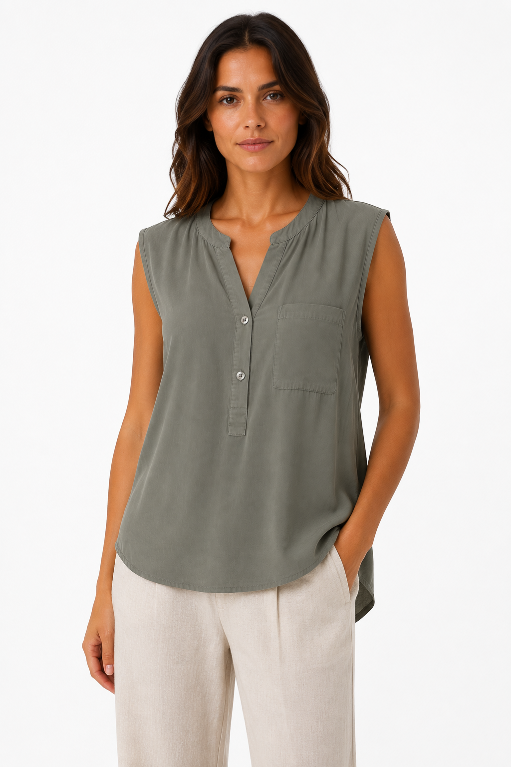 Ärmellose Bluse