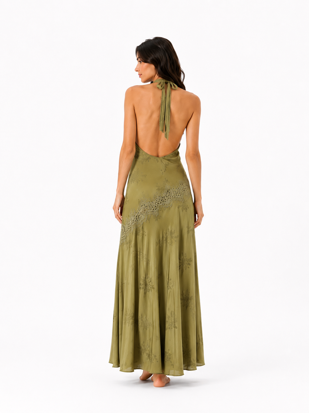 Kleid mit Spitzen-Applikation