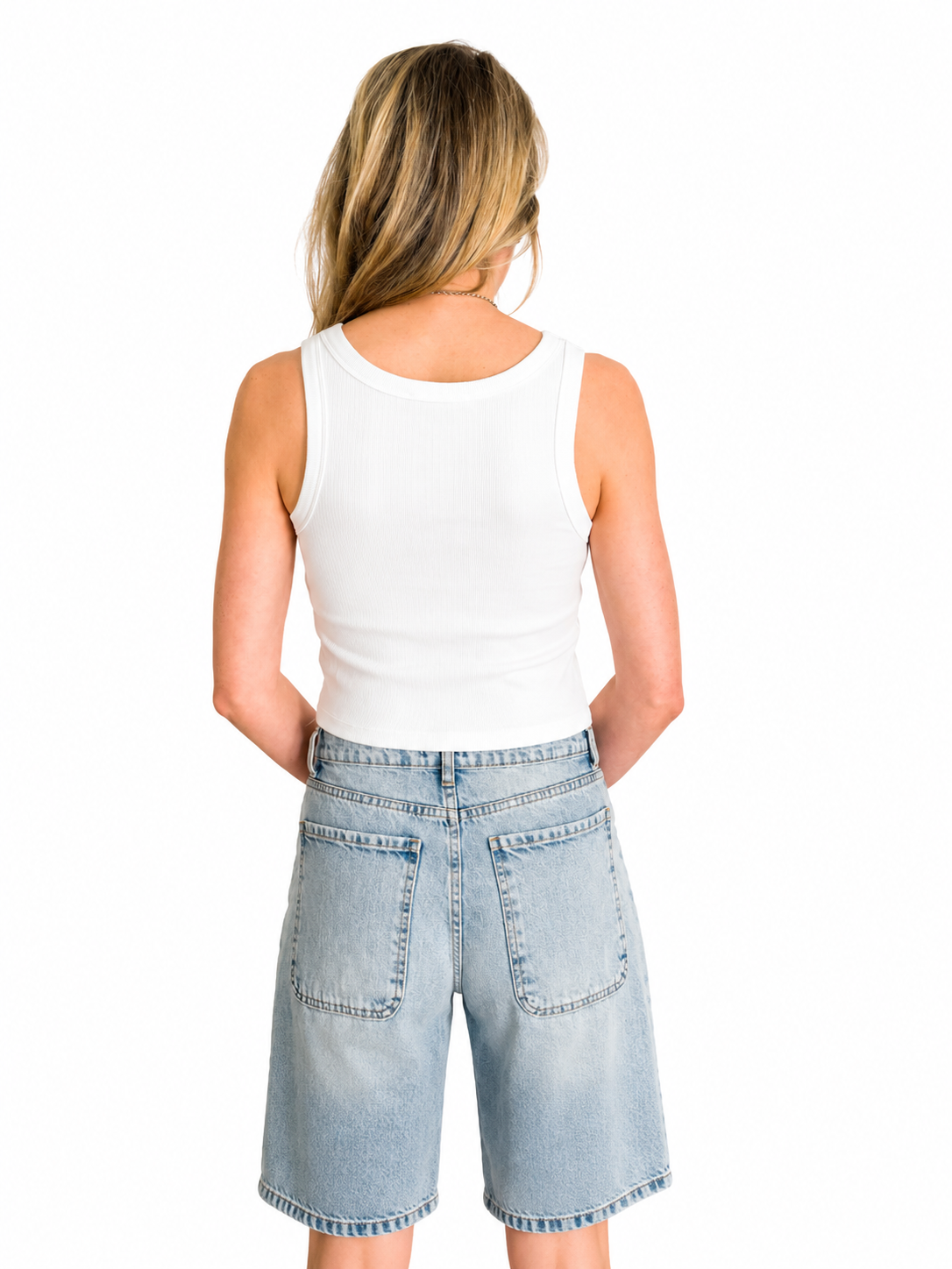 Geripptes Crop-Top Lumina