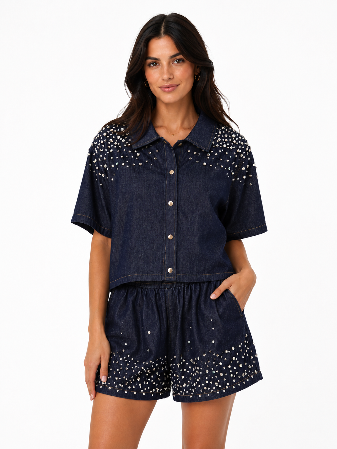 Denim-Set Susy Mix (Shorts+Hemd)