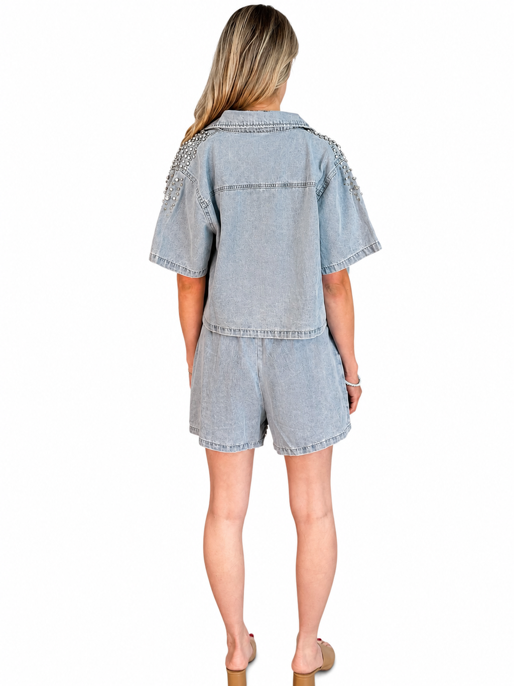 Denim-Set hellblau (Hemd+Shorts) Susy Mix