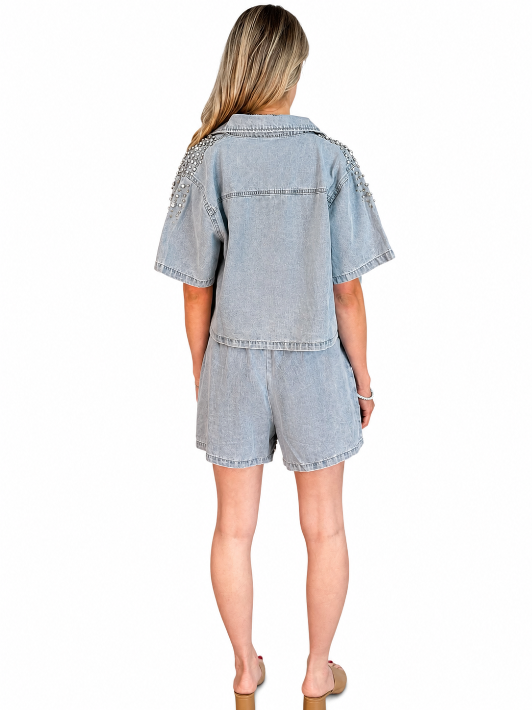 Denim-Set hellblau (Hemd+Shorts) Susy Mix