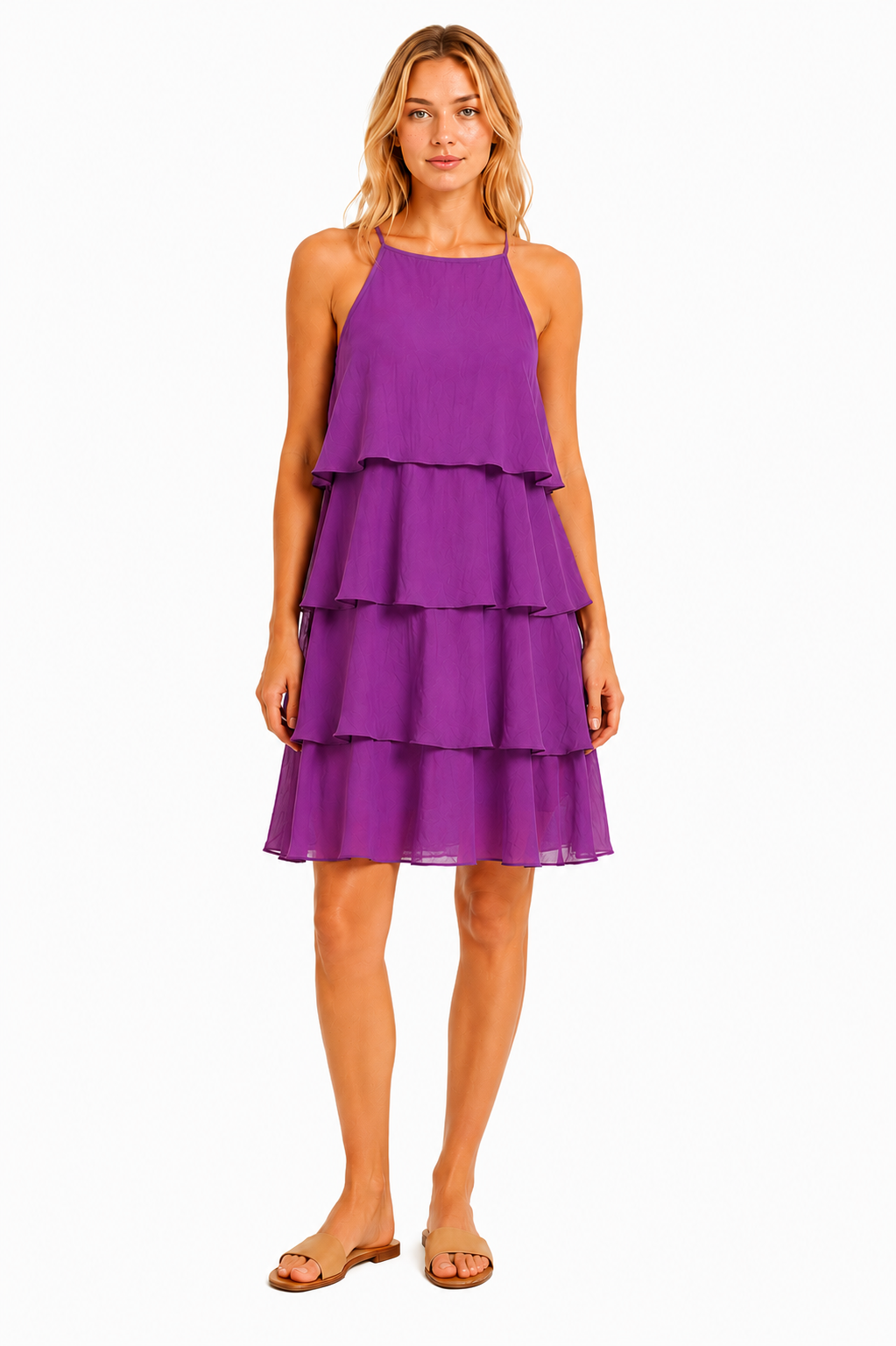 Kurzes Volant-Kleid