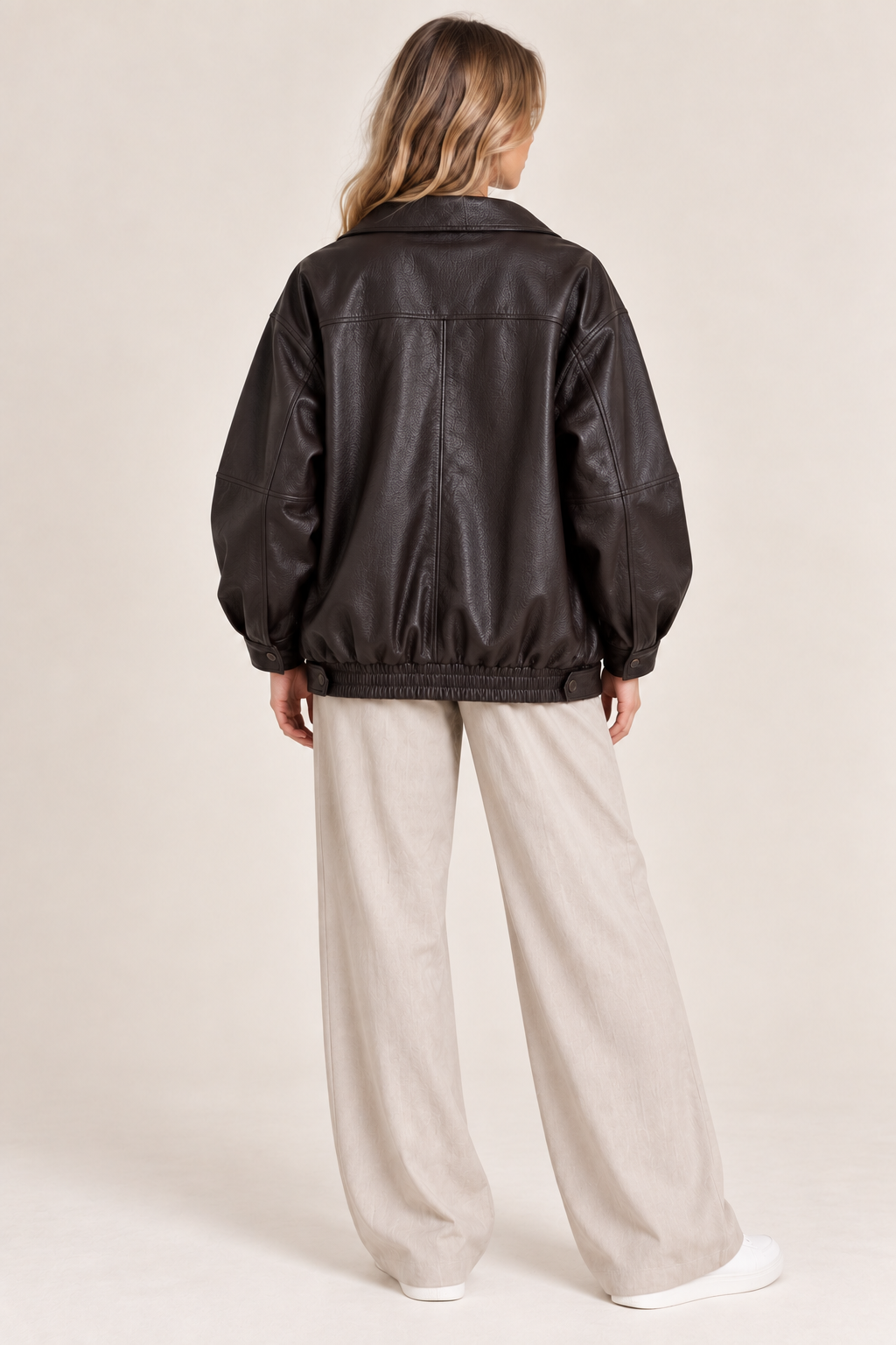 Leder-Bomberjacke