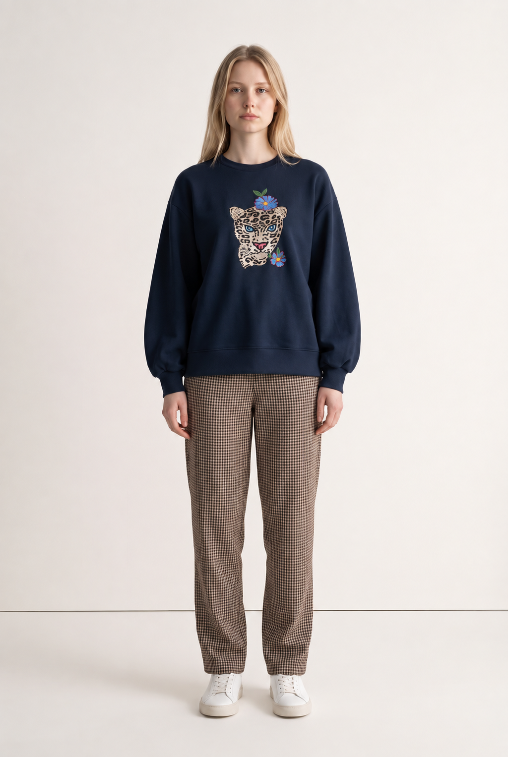 Sweatshirt mit Leo-Print