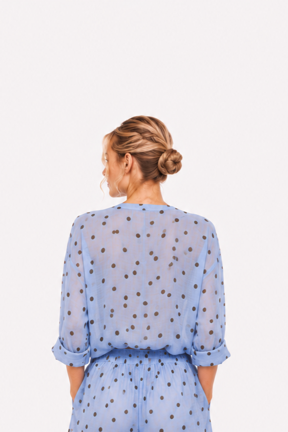 Gepunktete Bluse