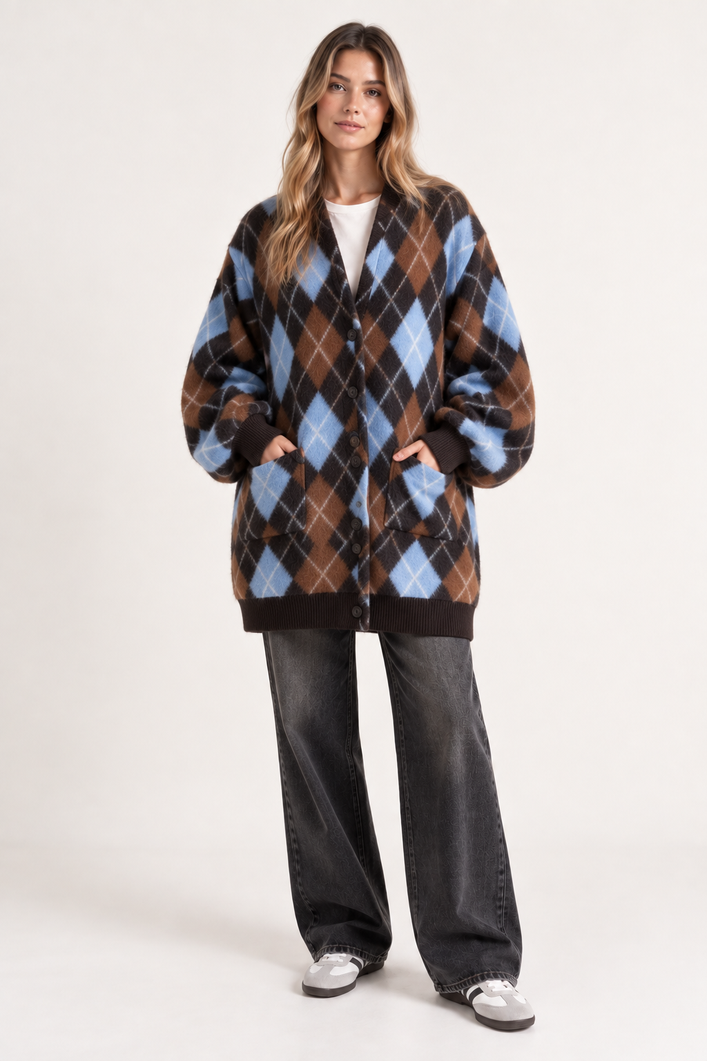 Lange Oversize Bomberjacke