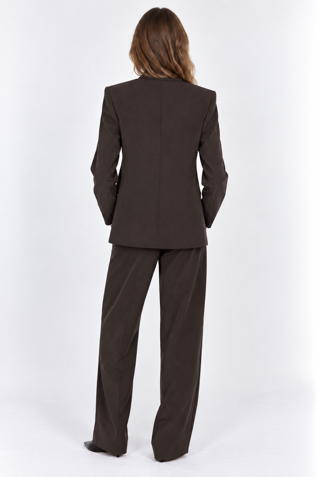 Asymmetrischer Blazer mit Schulterpolster