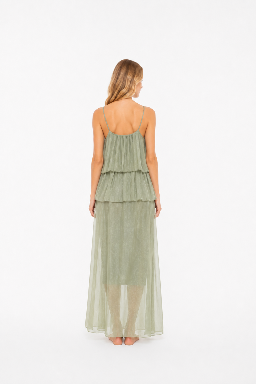 Maxikleid mit Volants