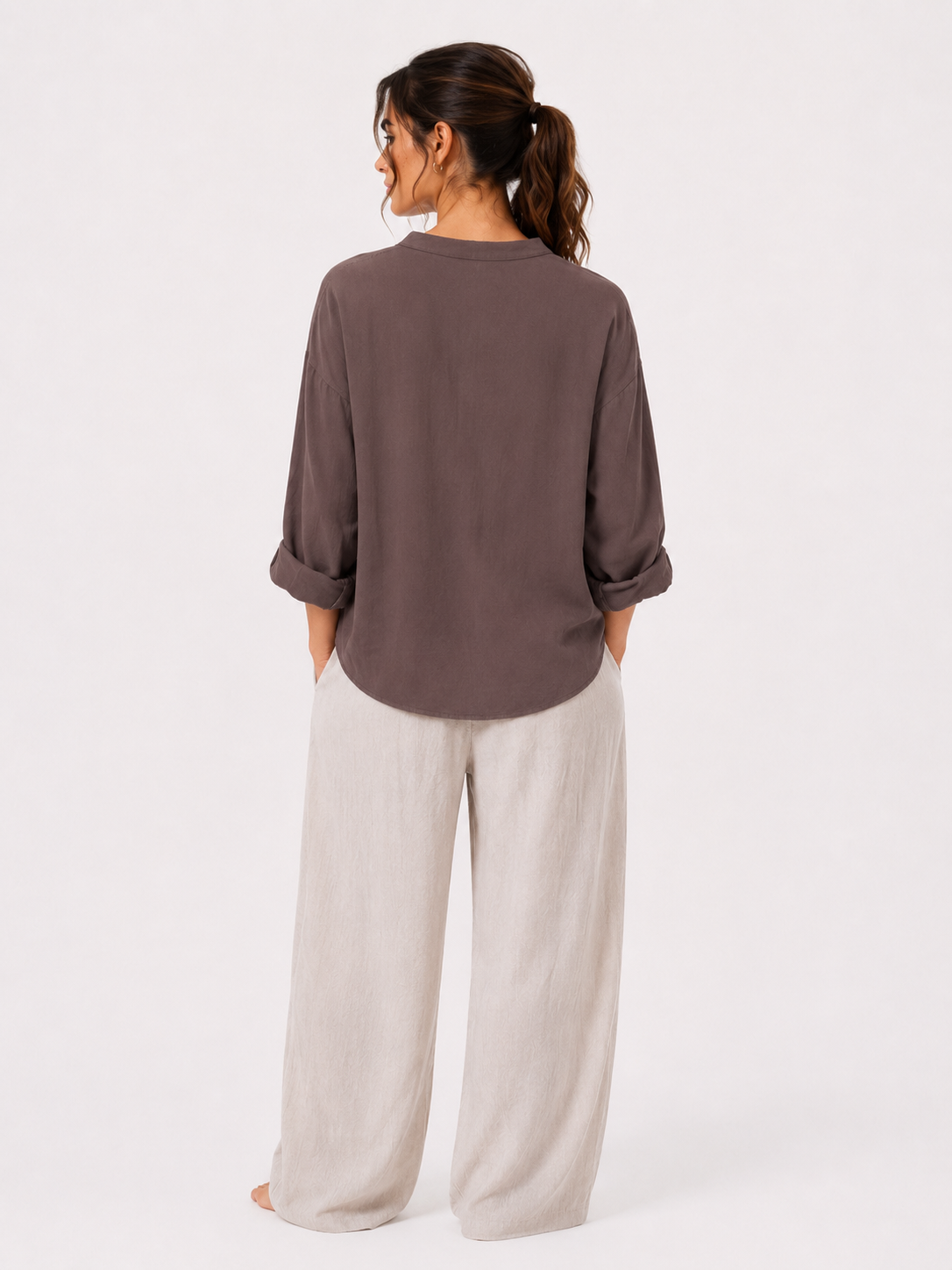 Bluse mit Knoten