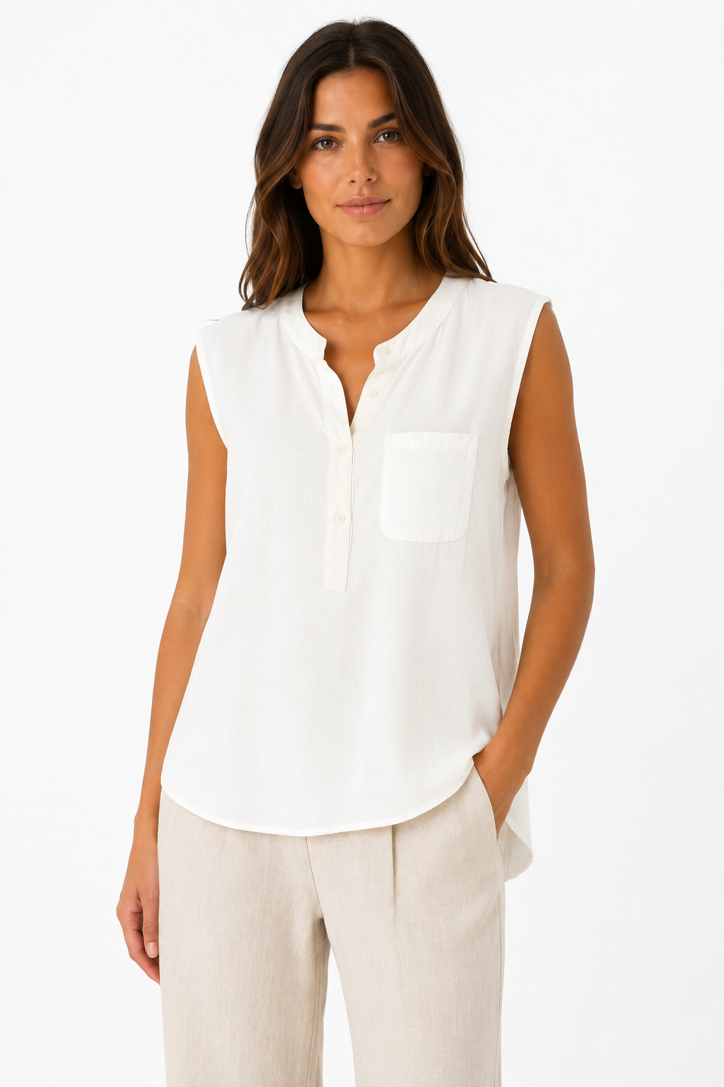 Ärmellose Bluse