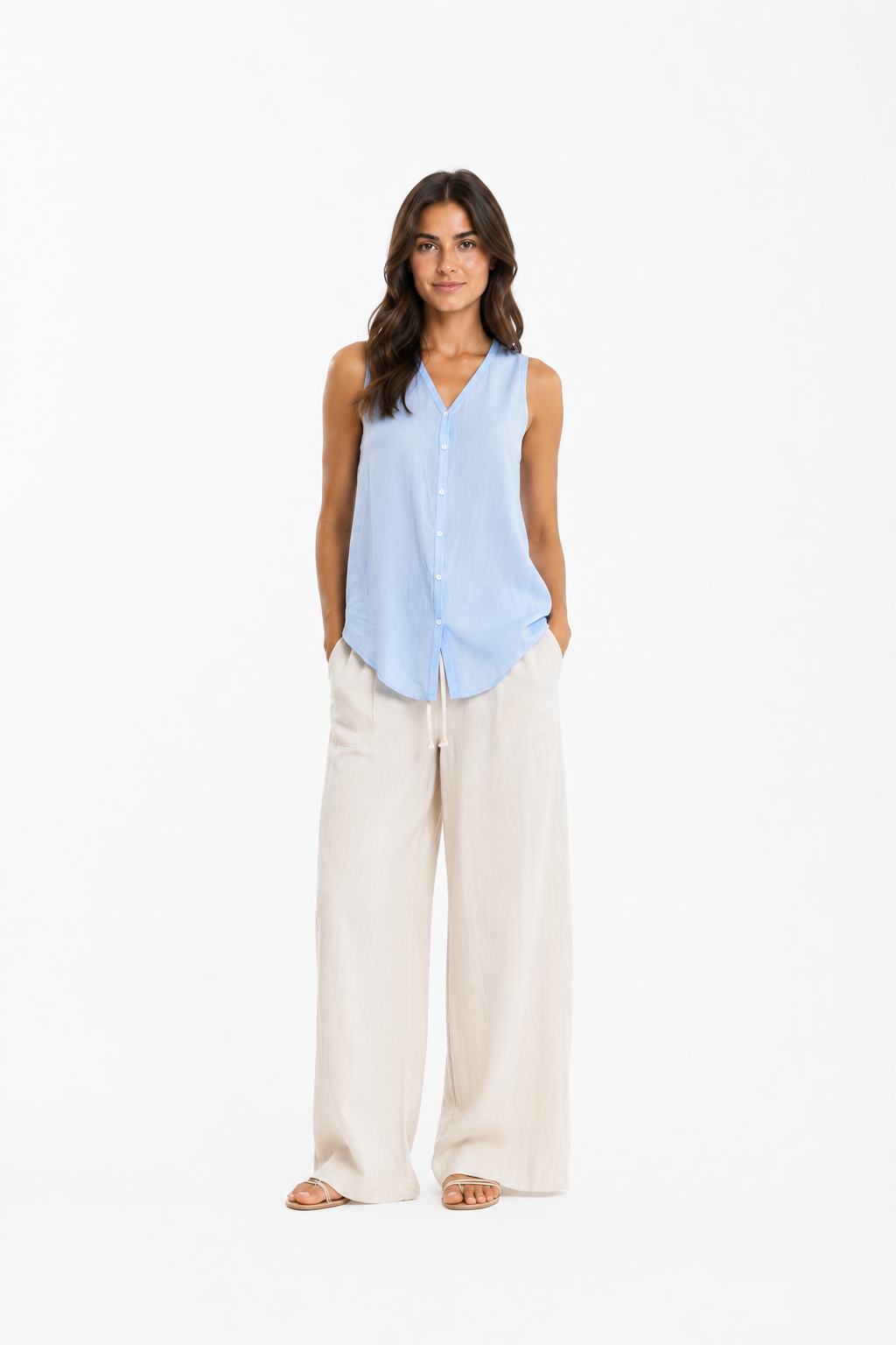 Ärmellose Bluse
